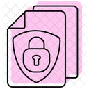 Secure File Color Shadow Thinline Icon Icon