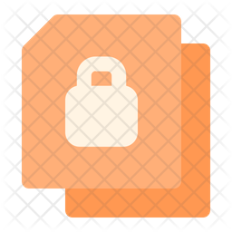 Secure file Icon - Download in Flat Style