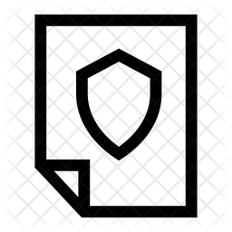 Secure File Icon - Download in Line Style
