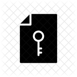 Secure File Icon - Download in Glyph Style