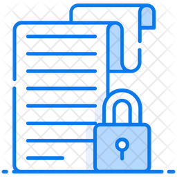 Secure File Icon - Download in Colored Outline Style