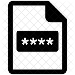 Secure File Icon - Download in Glyph Style