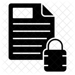 Secure File Icon - Download in Glyph Style