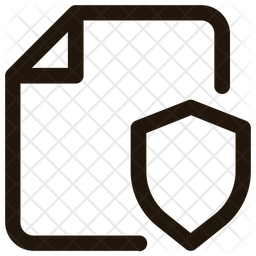 Secure File Icon - Download in Line Style