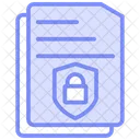 Secure File Duotone Line Icon Icon