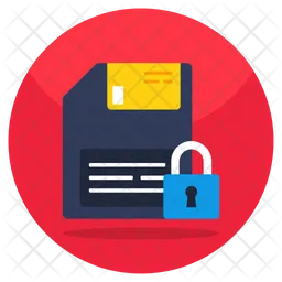 Secure Floppy Disk  Icon
