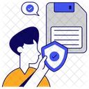 Secure Floppy Disk Diskette Hardware Icon