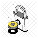 Secure Padlock Bitcoin Icon