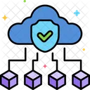Secure Infrastructure Secure Database Secure Cloud Icon