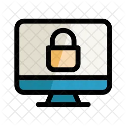 Secure laptop  Icon