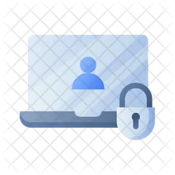 Secure Laptop  Icon