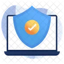 Secure Laptop System Security System Protection Icon