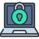 Secure Laptop Protected Laptop Lock Icon