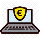 Secure Laptop - Euro  Icon