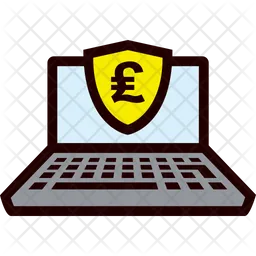 Secure Laptop - Pound  Icon