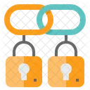 Blockchain Linked Lock Icon