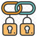 Blockchain Linked Secured Icon