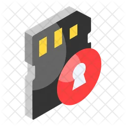 Secure Memory Card  Icon