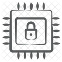 Secure Microchip Memory Chip Microchip Locked Icon