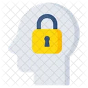 Secure Mind Locked Mind Brain Security Symbol