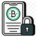 Secure Mobile Bitcoin Cryptocurrency Crypto Icon