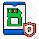 Secure Mobile Card Secure Smartphone Card Secure Phone Card Icon