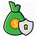 Secure Loan Money Sack Loan Protection Icon