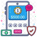 Secure Money Transfer Mobile Money Send Mobile Cash Send Icon
