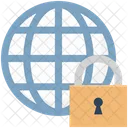 Secure Network Globe Networking Icon