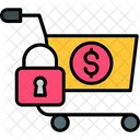 Secure Online Shopping Cart Checkout Icon