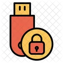 Data Security Lock Secure Pendrive Icon