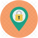 Map Lock Pin Icon