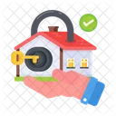 Secure Property House Key House Lock Icon