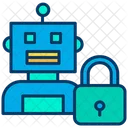 Lock Secure Robot Safety Icon
