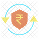 Mprotection Shield Secure Rupee Transaction Exchange Icon