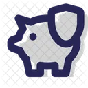 Secure Savings Secure Piggy Bank Icon