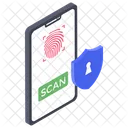 Secure Scanning Mobile Scanner Cyber Security Icon