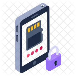 Secure Sd Card  Icon