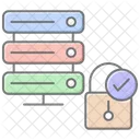 Secure Server Lineal Color Icon Icon