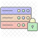 Secure Server Lineal Color Icon Icon
