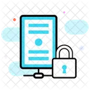 Secured Backup Data Protection Secure Server Icon