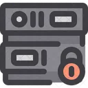 Lock Secure Server Secure Database Icon