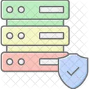 Secure Server Lineal Color Icon Icon