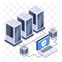 Data Security Secure Server Connection System Storage Protection Icon