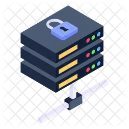 Secure Server Network  Icon