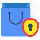 Secure Shopping Tote Jute Icon