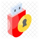 Secure Usb Flash Icon