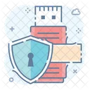Secure Usb Data Usb External Storage Icon