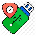 Secure Usb Secure Flash Drive Secure Storage Icon