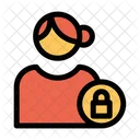 Secure User Secure Profile Female Profile Icon